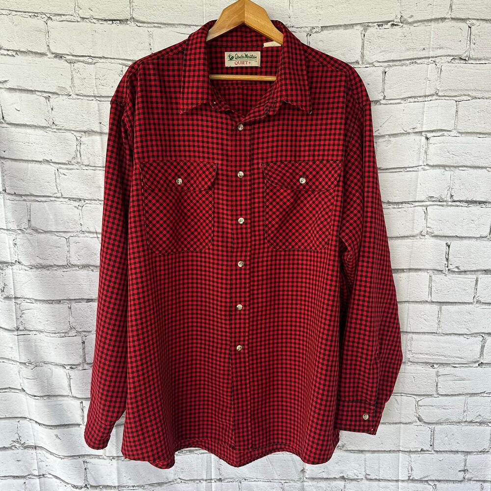 Vintage Gander Moutain Quiet + Button Front Double Breast Pocket Shirt 3XL Tall